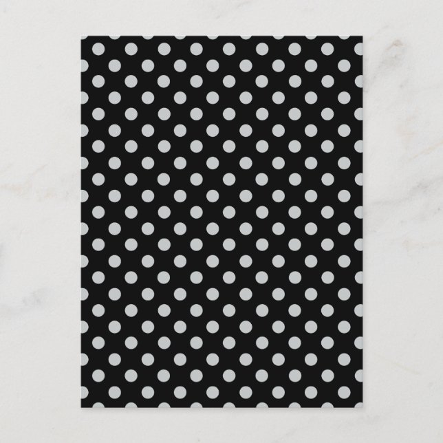 Postal Cambiar puntos de polka gris Cualquier Personaliza (Anverso)