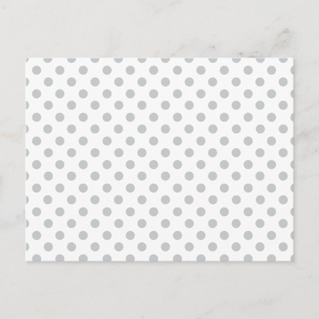Postal Cambiar puntos de polka gris Cualquier Personaliza (Anverso)
