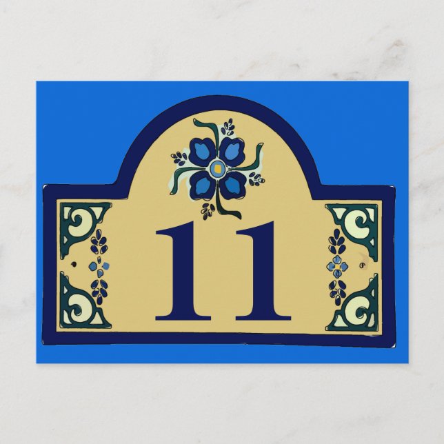 Postal Cambiar texto de números de casa (Anverso)