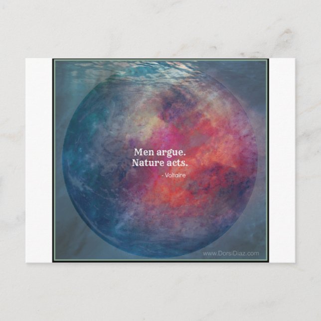 Postal Cambio climático: Diseño "Hombres Argue - Actos de (Anverso)