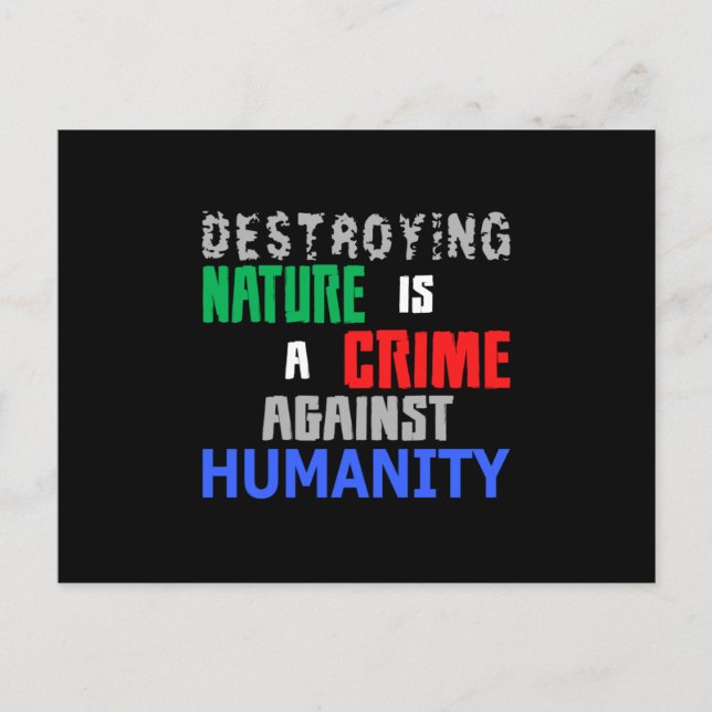 Postal Cambio climático Tierra Futuro Planeta Idea de Reg (Anverso)