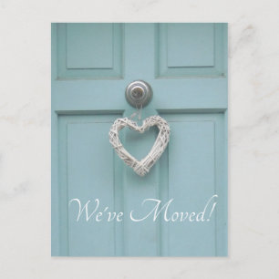 Postal Cambio de Dirección - 'Corazón en la puerta princi