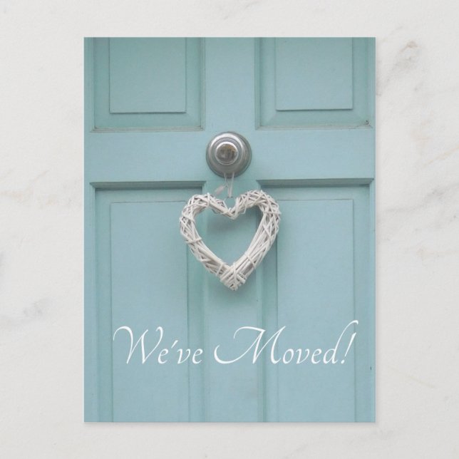 Postal Cambio de Dirección - 'Corazón en la puerta princi (Anverso)