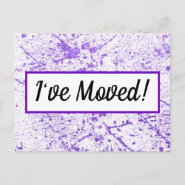 Postal Cambio de dirección de bandeja de Purpurina púrpur