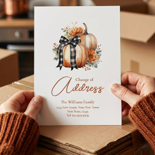 Postal Cambio de dirección de otoño   Anuncio de mudanza