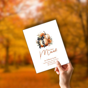 Postal Cambio de dirección de otoño   Anuncio de mudanza