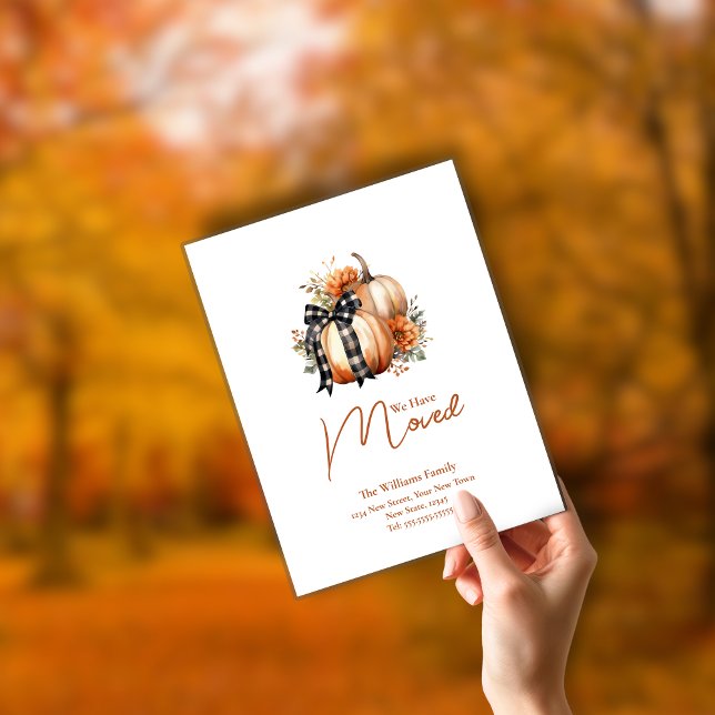 Postal Cambio de dirección de otoño | Anuncio de mudanza (Subido por el creador)