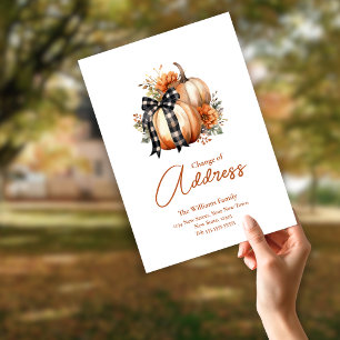 Postal Cambio de dirección de otoño   Anuncio de mudanza