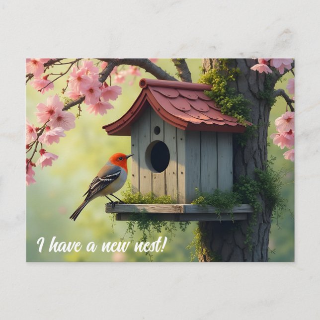 Postal Cambio de dirección en la casa de primavera (Anverso)