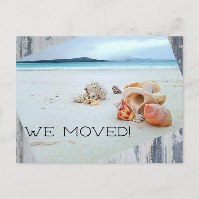 Postal Cambio de dirección en la playa (Anverso)