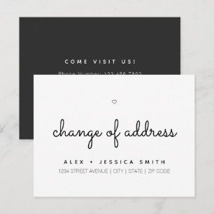 Postal Cambio de dirección Nos hemos mudado Simple y lind