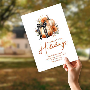 Postal Cambio de Domicilio de Otoño Nuevo Hogar para las