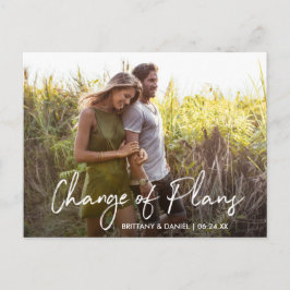 Postal Cambio de escritura manuscrita de planes Foto