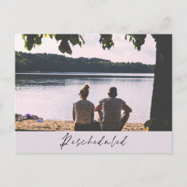 Postal Cambio de fecha Boda de la vista de lago reprogram