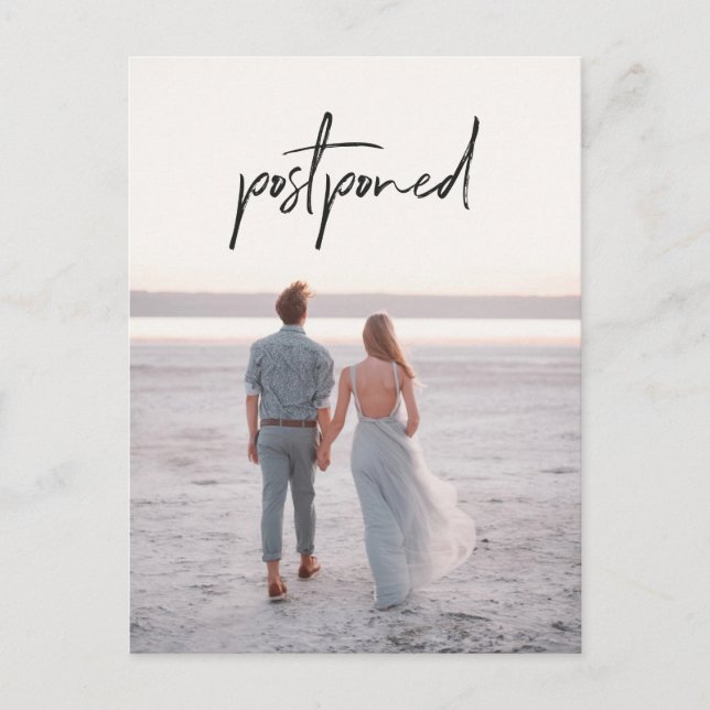 Postal Cambio de fecha de posposición del Boda fotográfic (Anverso)
