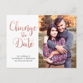 Postal Cambio de fecha de postergación del Boda de guión