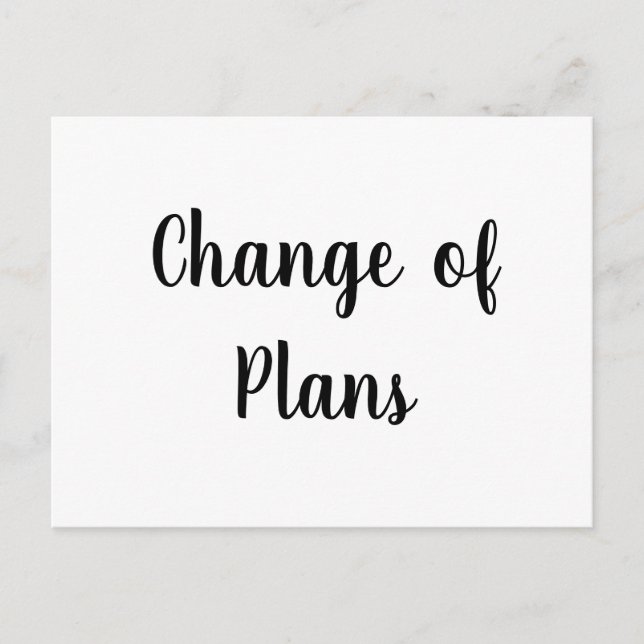 Postal Cambio de planes boda cancelación postergación (Anverso)