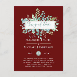 Postal Cambio de Planes Fecha Verenery Eucalyptus Evento