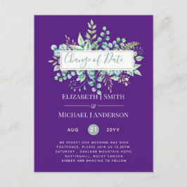 Postal Cambio de Planes Fecha Verenery Eucalyptus Evento