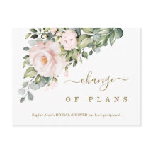 Cambio de planes Flores Rosadas Ducha Bridal