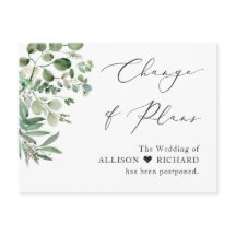 Cambio de Planes Script Simple Elegante Eucalyptus