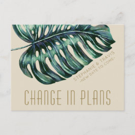 Postal Cambio en los planes de postergación de Bodas trop