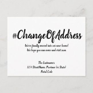 Postal Cambio Minimalista moderno de dirección