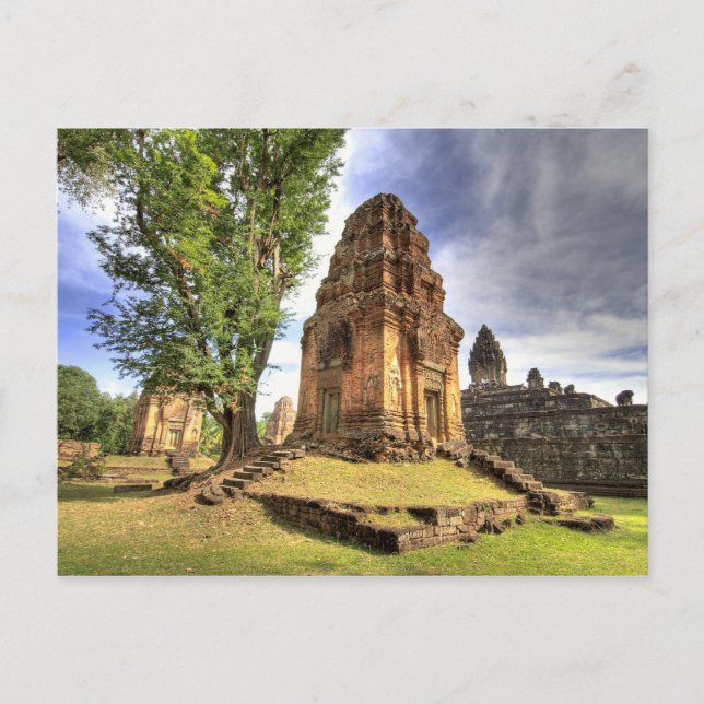 Postal Camboya, Angkor Wat. Vista del Templo de Bakong. (Anverso)