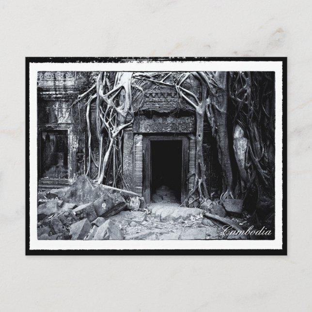 Postal Camboya - Puerta Secreta, Templos de Angkor Watt (Anverso)