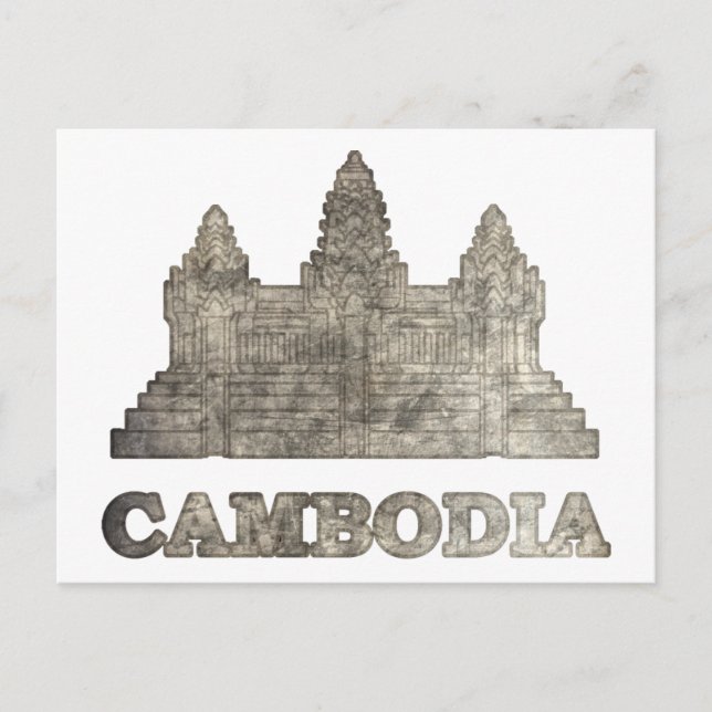 Postal Camboya vintage (Anverso)