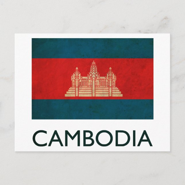 Postal Camboya vintage (Anverso)