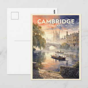 Postal Cambridge Inglaterra Viajes Antiguos
