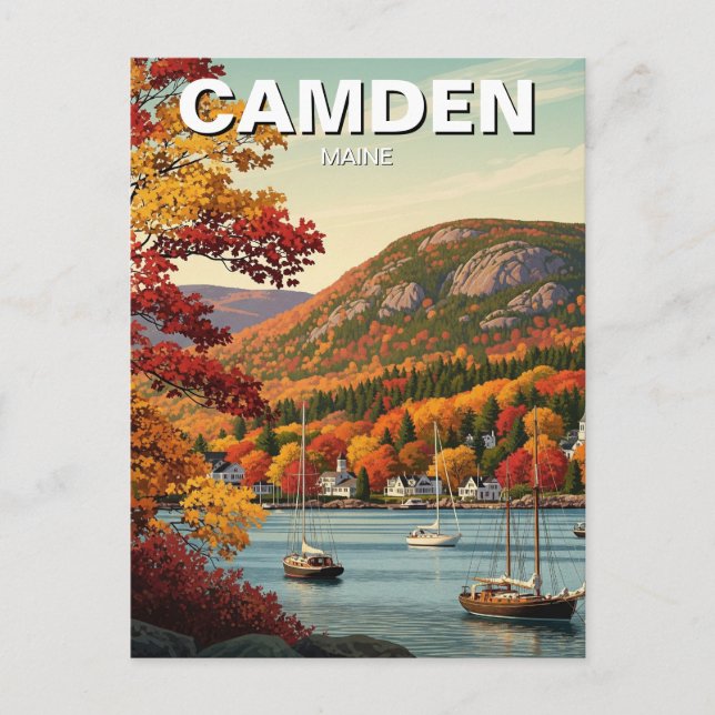 Postal Camden Maine Travel (Anverso)