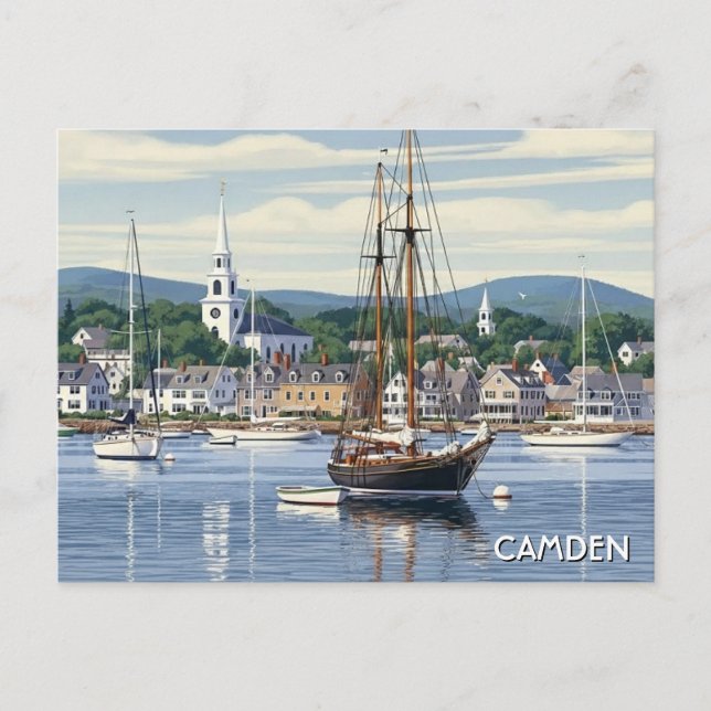 Postal Camden Maine Travel (Anverso)