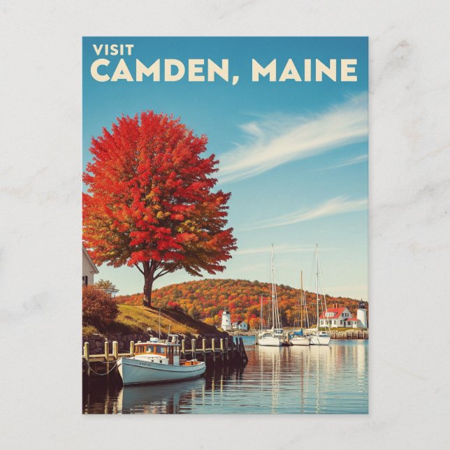Postal Camden Maine Travel (Anverso)