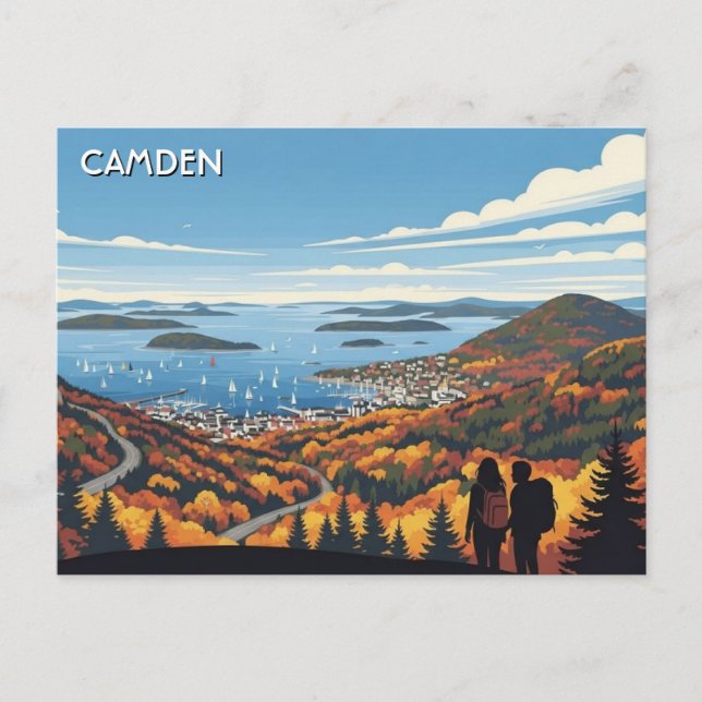 Postal Camden Maine Viajes (Anverso)