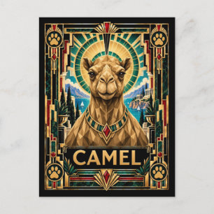 Postal Camello, Arte Deco Fauna