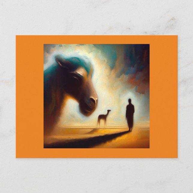 Postal Camello de animales espirituosos 1 (Anverso)