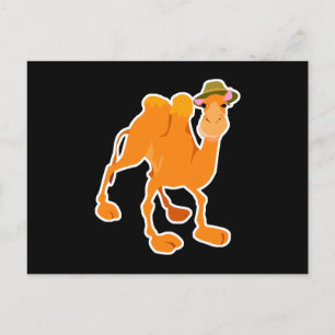 Postal camello tonto con gorra