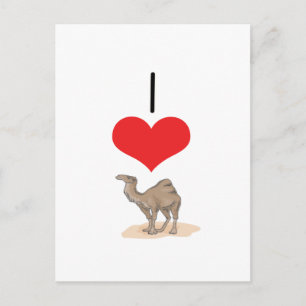 Postal Camellos de corazón (amor)