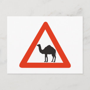 Postal Camellos de precaución, Rótulo de tráfico, Emirato