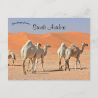 Camellos en el desierto de Arabia Saudita