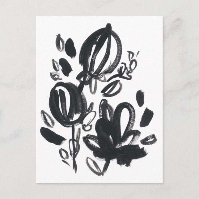 Postal Cameo Bloom - Blanco y negro (Anverso)
