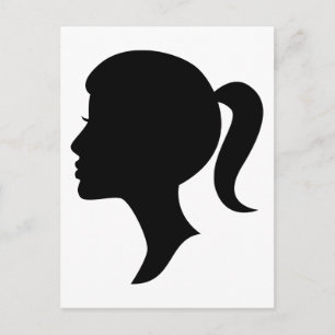 Postal Cameo Silhouette Chica