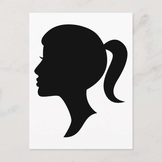 Postal Cameo Silhouette Chica (Anverso)