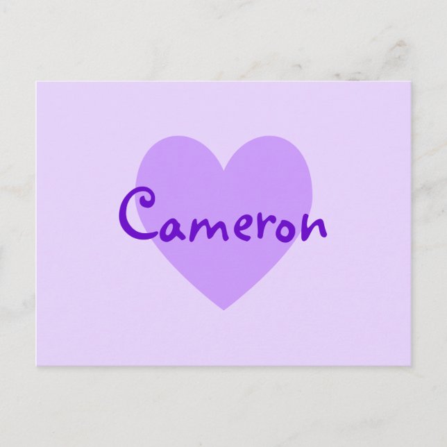 Postal Cameron en morado (Anverso)