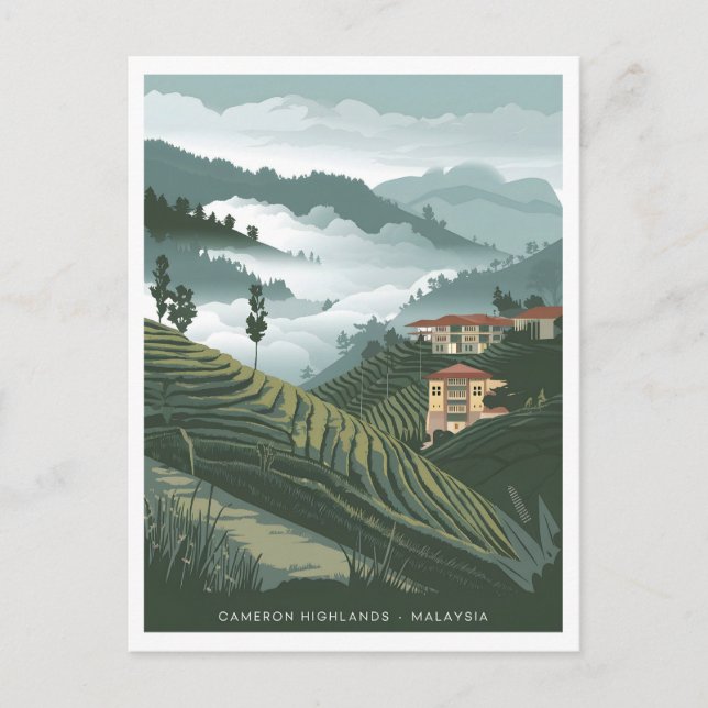 Postal Cameron Highlands Malasia vintage (Anverso)