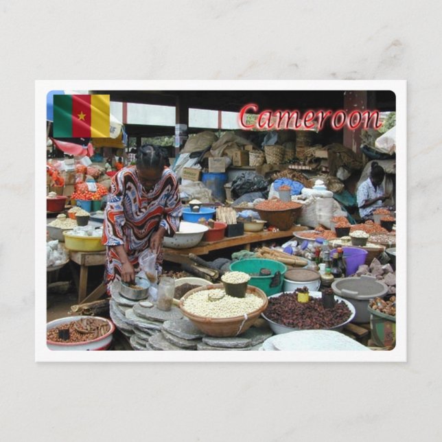 Postal Camerún - Mercado - (Anverso)