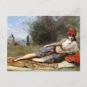 Postal Camille Corot-Sicilian Odalisque