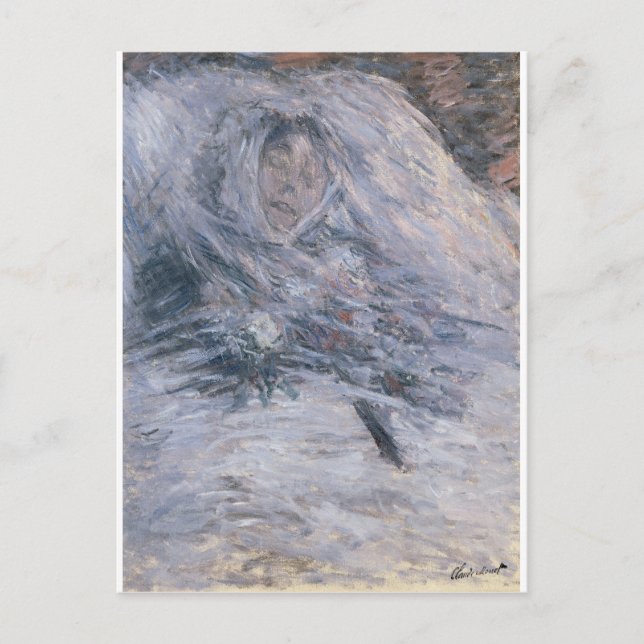 Postal Camille Monet en su lecho de muerte (1879) (Anverso)